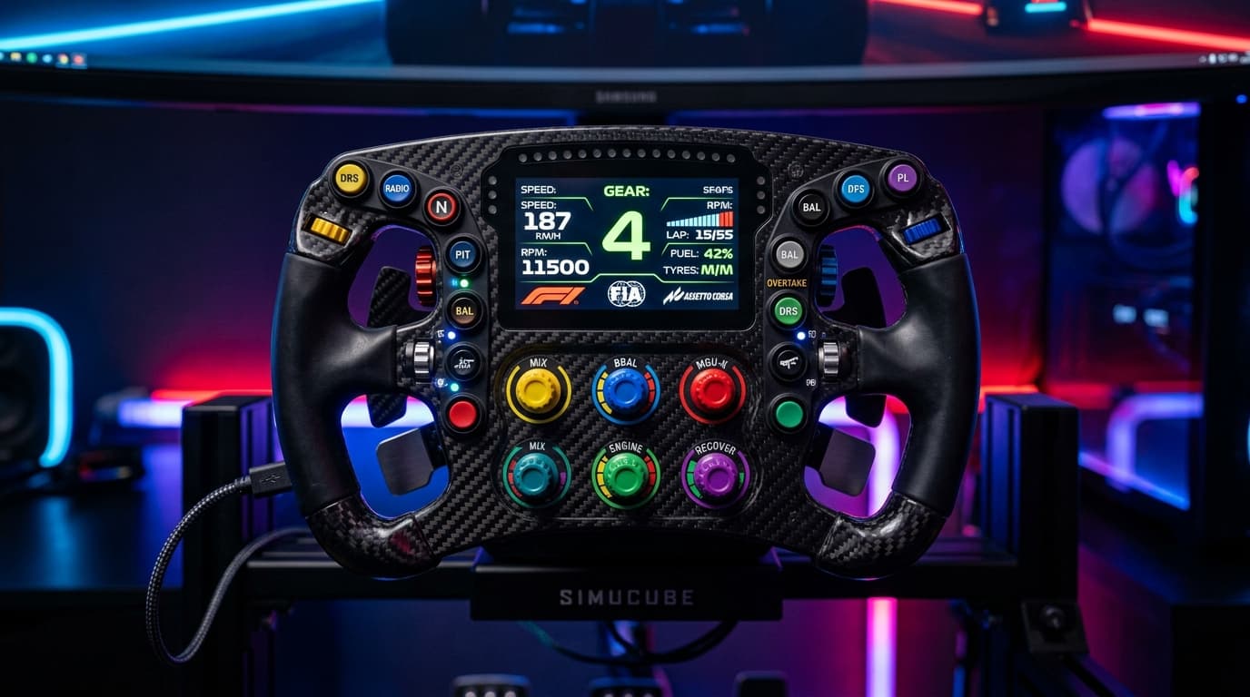 Das Thrustmaster Formel-1 Upgrade: SF1000 Ferrari Wheel Add-on im Test
